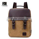 China Suppliers Wholesale School Backpack Canvas Leather Backpack
