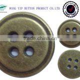 16mm Antique Brass Alloy Metal Coat 4 Holes Button for Clothing