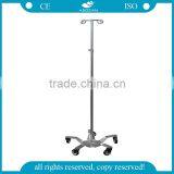 AG-IVP001 CE & ISO Approved Stainless Steel Frame Hospital iv Stand thumbnail-1