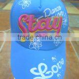 flat brim embroidery cap