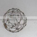 Nice Hollow Metal Sphere With Delicate Leaves