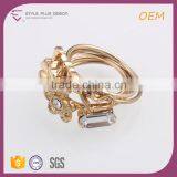 R63223I01New Fashion Unique Rings Design with Alloy Rose Gold Plated Women's Wide Band Ring