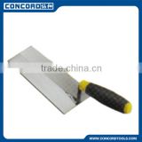 Bricklaying trowel with soft grip, carbon steel blade, plastic handle