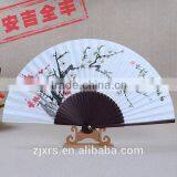 9 Inch Hand-painted Rice Paper Fan Chinese Style Men's Antiquity Big Fan Wholesale Custom Korean Paper Folding Folding Fan thumbnail-3