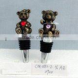 Wedding Gift Wine Bottle Stopper for Champagne, Metal Wine Stopper