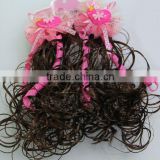 Girls Hair clips Heart Acrylic Ribbon bow Lace flower Kid wigs