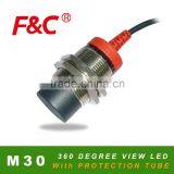 F3C Series M30 Inductive Proximity Sensor, 360 Degrees View LED DC12-24v