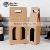 Natural Corrugated Paper Wine Bag thumbnail-1