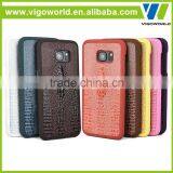 3D Deisgn Croco Pattern PU Lagging Coating pc Cover for Samsung s7 Edge