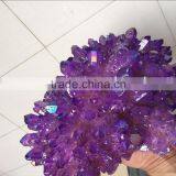 Decorative Large Natural Rock Quartz Purple Crystal Clusters for Sale thumbnail-4