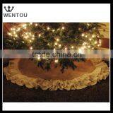 Christmas Double Ruffle Burlap Tree Skirt thumbnail-1