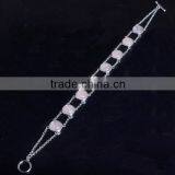 Natural Stone Rose Quartz Bracelet Magnetic Bracelet Jewelry thumbnail-2