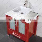 Ceramic Diamond Vessel Solid Wood Bath Furniture With Matel Legs thumbnail-4