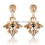 Latest Design Jewelry Gold Plated Crystal Rhinestone Drop Earrings thumbnail-1