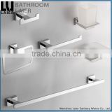 new simple square design zinc alloy chrome bathroom set accessories