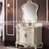 Ancient Bathroom Vanity/solid Wood Classic Antique Bathroom Cabinet in White WTS328
