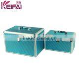 Multi Purpose Aquamarine Grid Pattern Lacquer Box Of Jewelry thumbnail-2