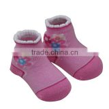 GSB-47 Hot sell cute custom design cotton knitted fancy baby socks with picot welt