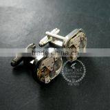 15x18mm Vintage Style Steam Punk Watch Movement Core Rhodium,metal Gun Black Fashion Cuff Links 6600067 thumbnail-2
