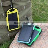 2016 Hotsale Waterproof Solar Power Bank 5000mAh, Portable Solar Charger thumbnail-1