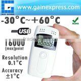 Mini Digital Temperature Data Logger 16000 Points Internal NTC Thermal Resistor Sensor thumbnail-1
