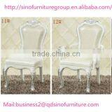 Modern Wood or Stainless Steel Framed Baroque Chair thumbnail-5