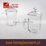 Anchor Hocking 923 Set of Cafe Glass Cappuccino Tea Coffee Latte Mugs Cups thumbnail-1