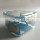Microwave 1600ml Plastic PP Square Preservation Box With Lock thumbnail-2
