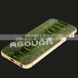 2017 Luxury 24k Gold Plating Housing With Genuine Leather for IPhone 5 5S thumbnail-2