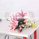 SJ11001109 Decorative Silk Flower Casablanca Lily/Artificial Stargazer Lily Flower for Sale thumbnail-2