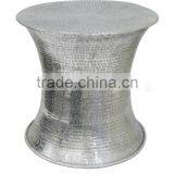 Aluminium Hammered Stool thumbnail-1