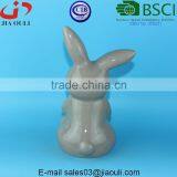 BSCI Audit QUANZHOU Factory EASTER Bunny Funny Ceramic Rabbits, Porcelain Animal Figurines thumbnail-4