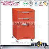Grey Color Under Desk Small 3 Drawer Mobile Metal File Cabinet on Sale thumbnail-6
