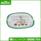X'mas Tree & Bow Printed Banquet Party Dishes, Bonny Christmas Durable Melamine Plate thumbnail-1