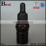 7ml Cosmetic Serum Dark Black Glass Dropper Bottle With Special Design thumbnail-1