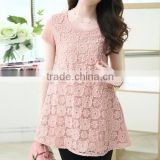 latest girls fashion tee shirt factory quality casual lady lace summer t shirt