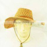 Brown Color Sombrero Woven Breathable Straw Hat Wholesale thumbnail-3