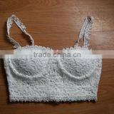 Hot 2015 Newest White Lace 2 Piece Set Knee Length Sexy Lady HL Bandage Dress Night Wear Celebrity Slim Dress thumbnail-5