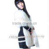CX-B-79D New Design Fashion Raccoon Fur Warm Women Warm Fur Scarf/Fur Shawl thumbnail-5