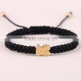 Diy White Cord Woven Steel Charm Adjusted Bracelet Handmade String Steel Charm Bracelets for Friendship Bracelet 2016 thumbnail-2