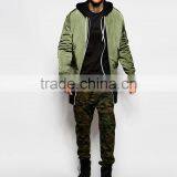 Custom Pockets Drop Crotch Joggers Men in Camo Twill Overdye Bulksale thumbnail-2