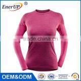 Antibacterial Comfortable Long Sleeve Running Sports Wear Apparel Woman T Shirts Gym Wear thumbnail-4