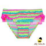 Fitness Blue Striped Halter Little Girl Separable Type Teen Girl Bikini Swimwear Under Panties thumbnail-3