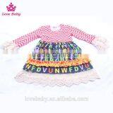 Letter Lace Sleeve Top Dress And Tight Pants Spring Autumn Clothing Set for Girls LBYTZ001-32 thumbnail-3