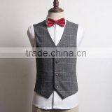 2017 Fashion Latest Design China Factory Boy Formal Customised Plaid Waistcoat thumbnail-1