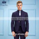 Daynoliao 2016 Latest Design Navy Stripe Slim Fit Wholesale 3 Pieces Men's Suits thumbnail-2