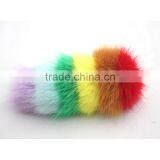 Myfur Factory Design Customized Brand Fox Tail Keychain Faux Fox Tails Cheap Fake Fur Fox Tail Keyring thumbnail-2