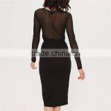 2017 OEM Top Design Sexy Transparent Mesh Top Dress for Ladies thumbnail-3