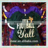 Baby Boys Girls Football T-shirt Kids Clothing Wholesale Boutique Kids Sport Wear Boy Foorball Yell T-shirt Latest Gowns Designs thumbnail-1