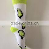 Amazon Hot Sale Young Girl Custom LOGO Crew Fashion Colored Women Dress Tube Cotton Socks thumbnail-2